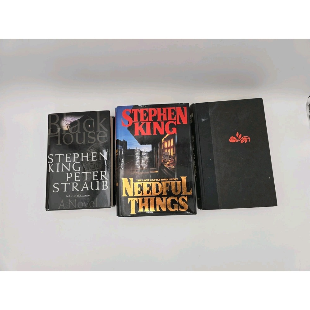 Lot‎ Of 3 Stephen King Hardcover Books Needful Things Rose Madder Black House